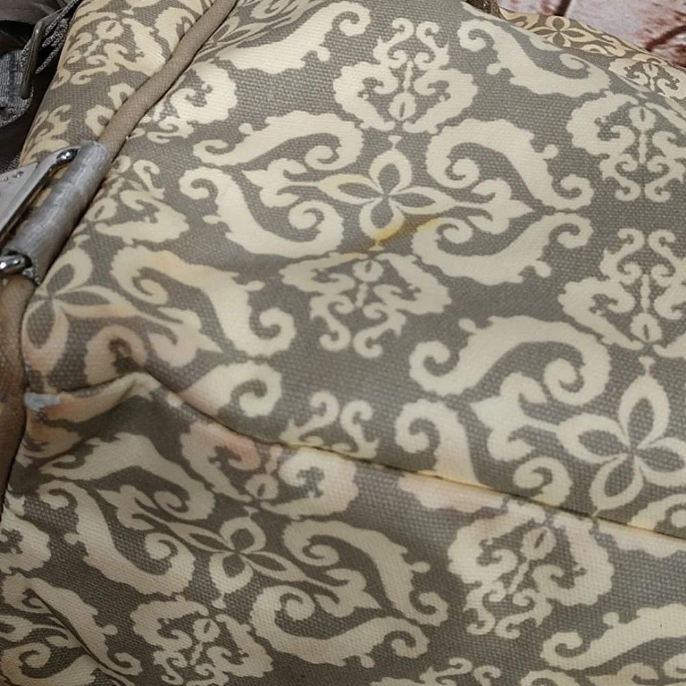 Petunia Pickle Bottom Beige and Yellow Baby Bag
